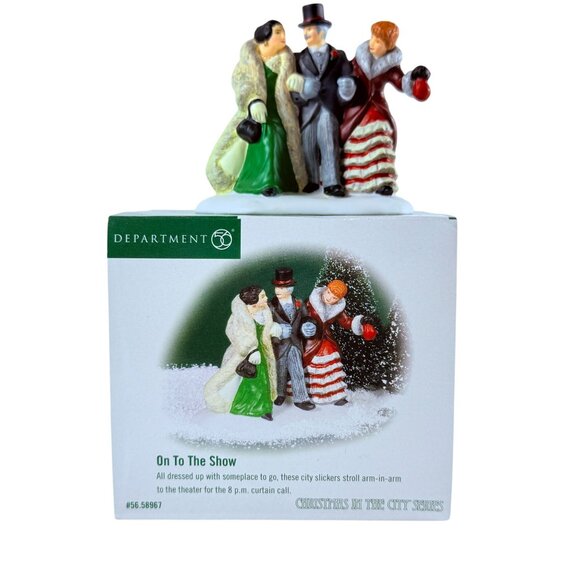 Dept 56 On To The Show Hand-Painted Ceramic Christmas Village Figurine - Picture 2 of 10
